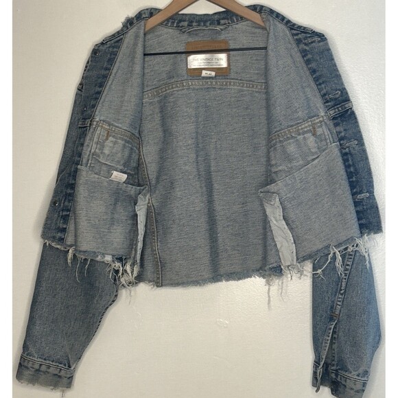 Vintage LEVIS 70507 Denim Trucker Jacket Small Cropped Distressed Vintage Twin - Picture 4 of 5
